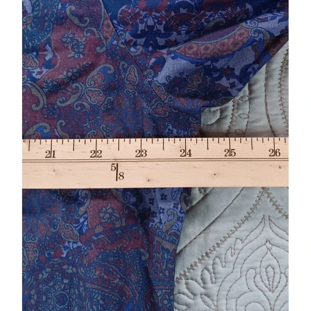 Tallia Men's Large Vibrant Blue‎ Paisley Shirt 100% Cotton XL 17 1/2